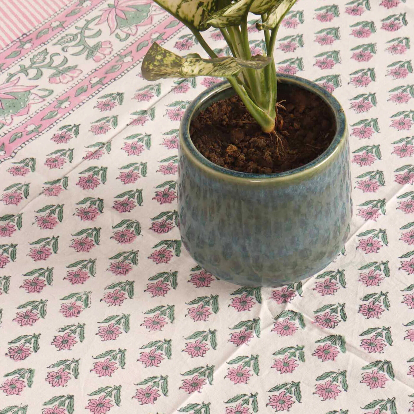 Pushpita Hand Block Printed Center Table Cover