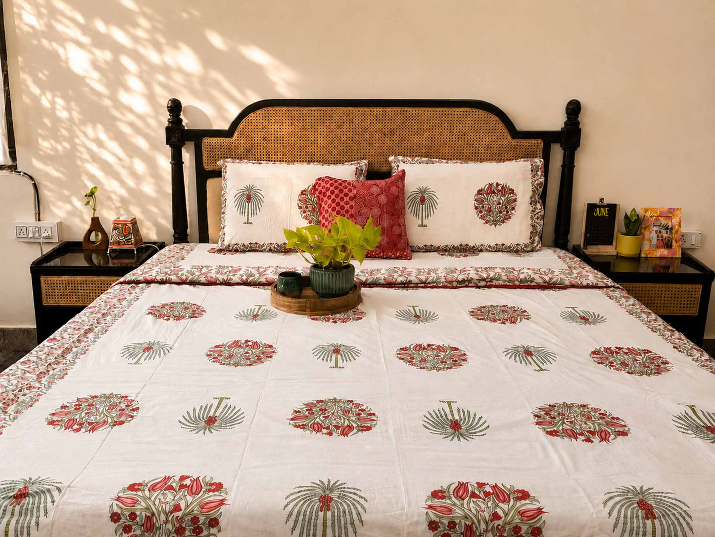 Double Bed Reversible Mul Dohar – Ananta Pink