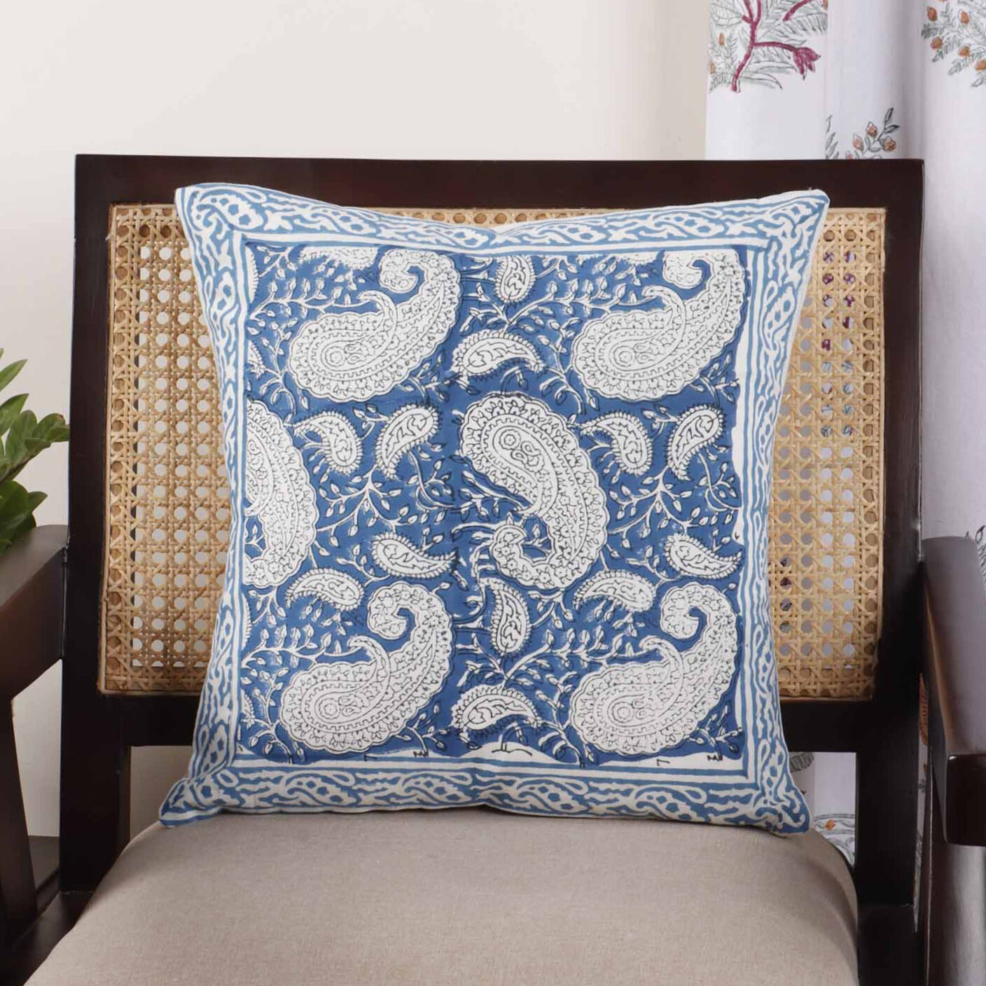 Neel Kamal -  Hand Block Cushion Cover