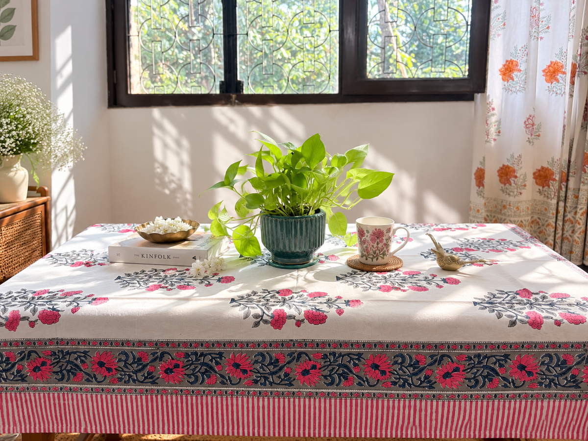 Mallika - Hand Block Printed Center Table Cover