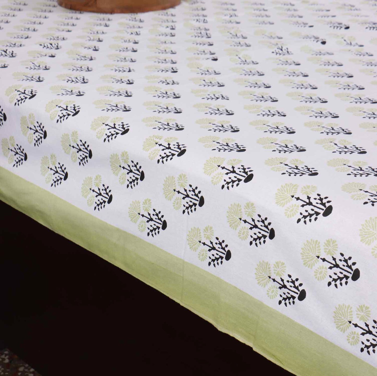 Kamalika Green - Single Bed Bedsheet (60x90 Inches)