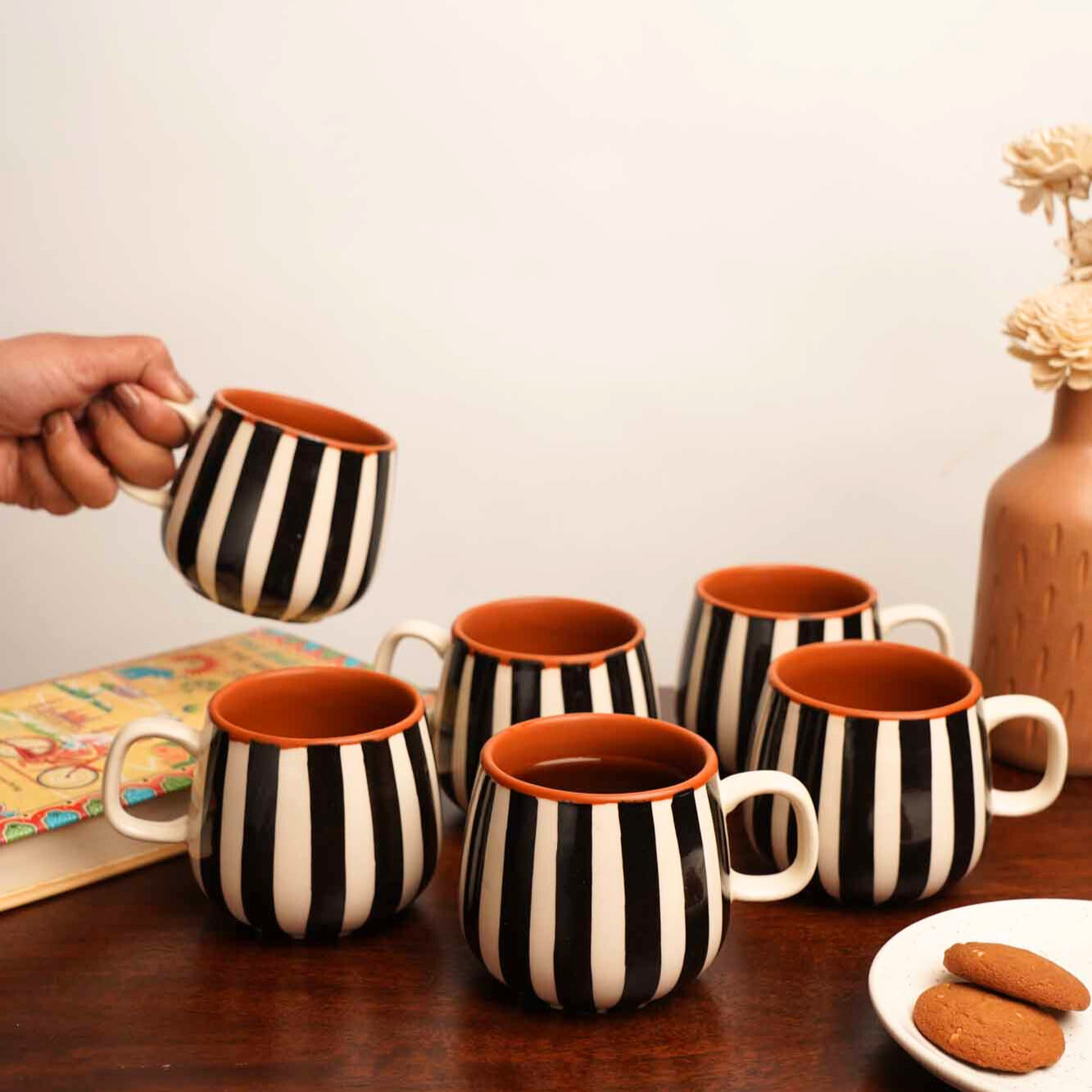 Stripe and Seek I Coffee Mugs - Set of 2 & 6
