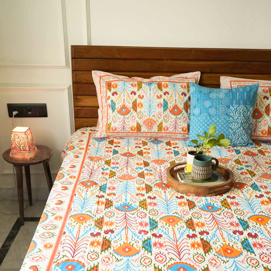 Winter Wonderland - Flat I Fitted Bedsheet (108x108 Inches)