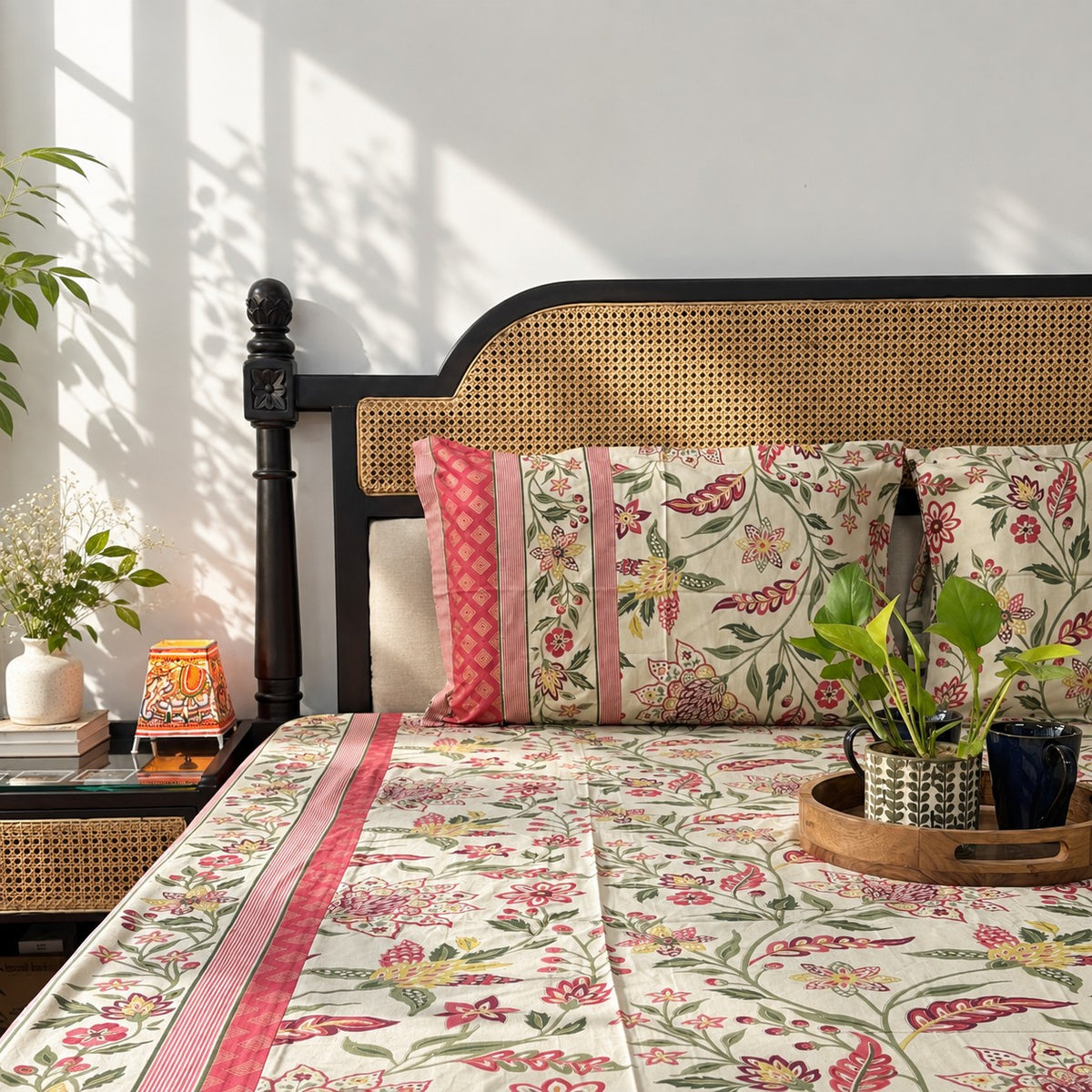 Festive Gold Edition - Red Bedsheet (108x108 Inches)