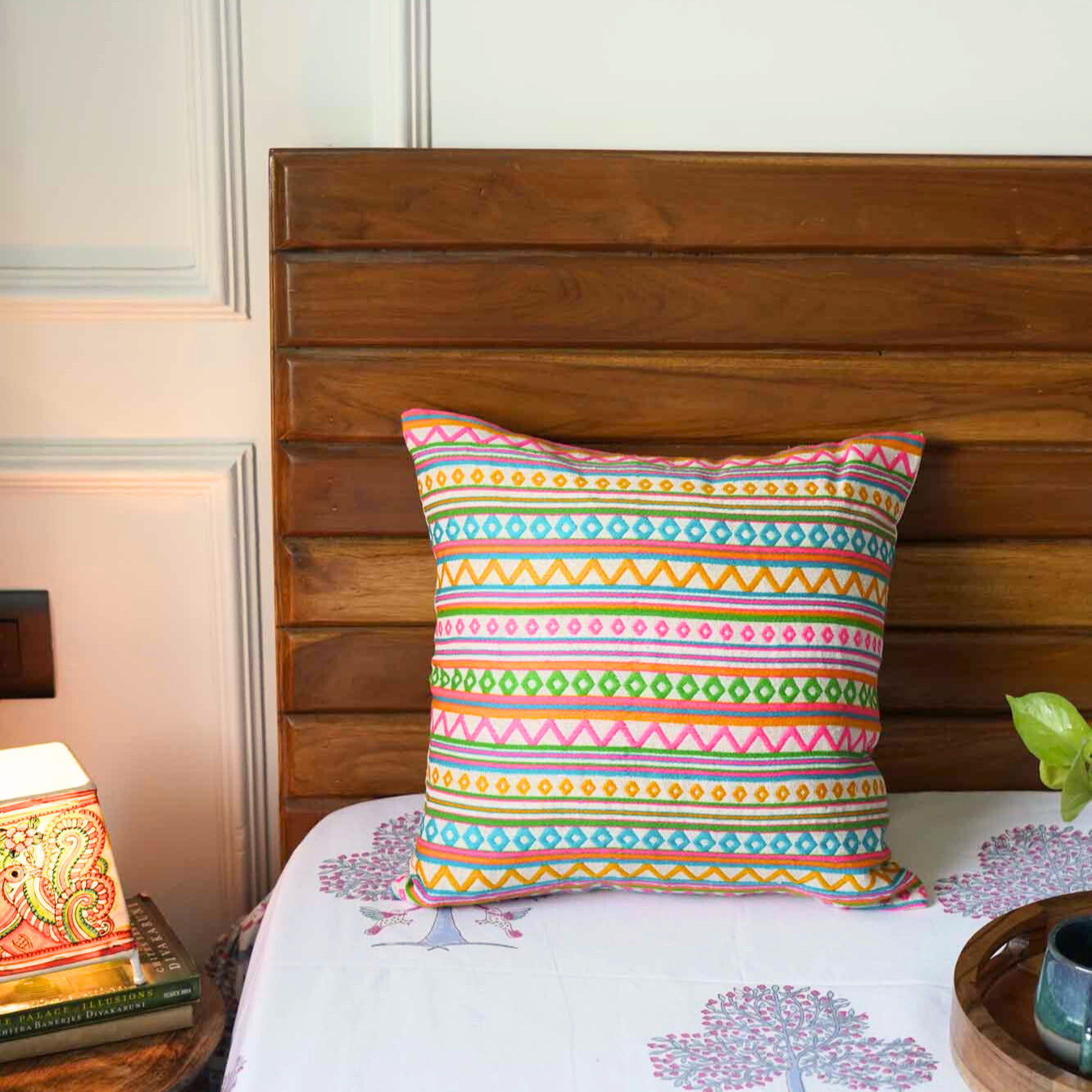 Playful palette - set of 7 Jacquard Cushion Cover