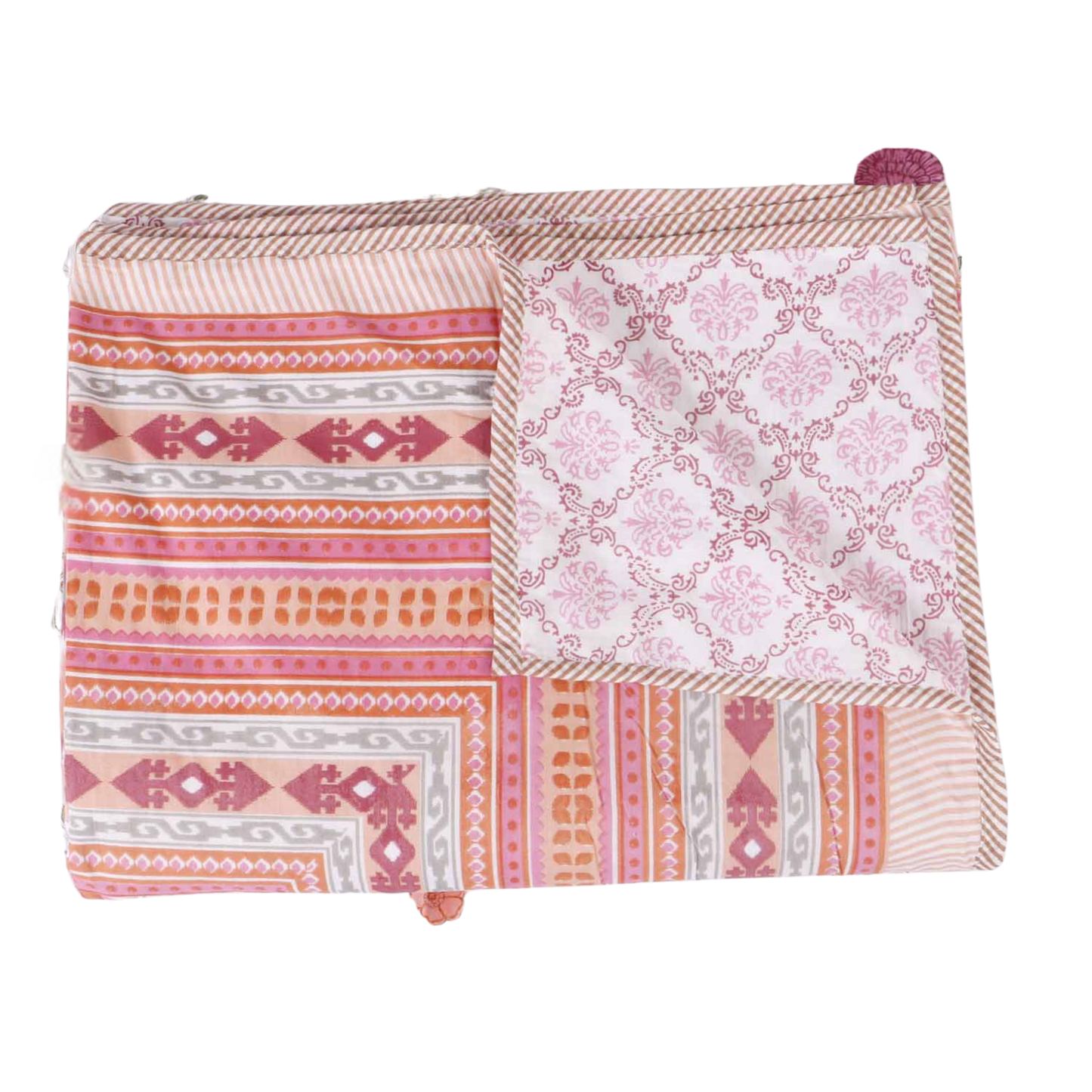 Double Bed Reversible Mul Dohar – Niyati Pink