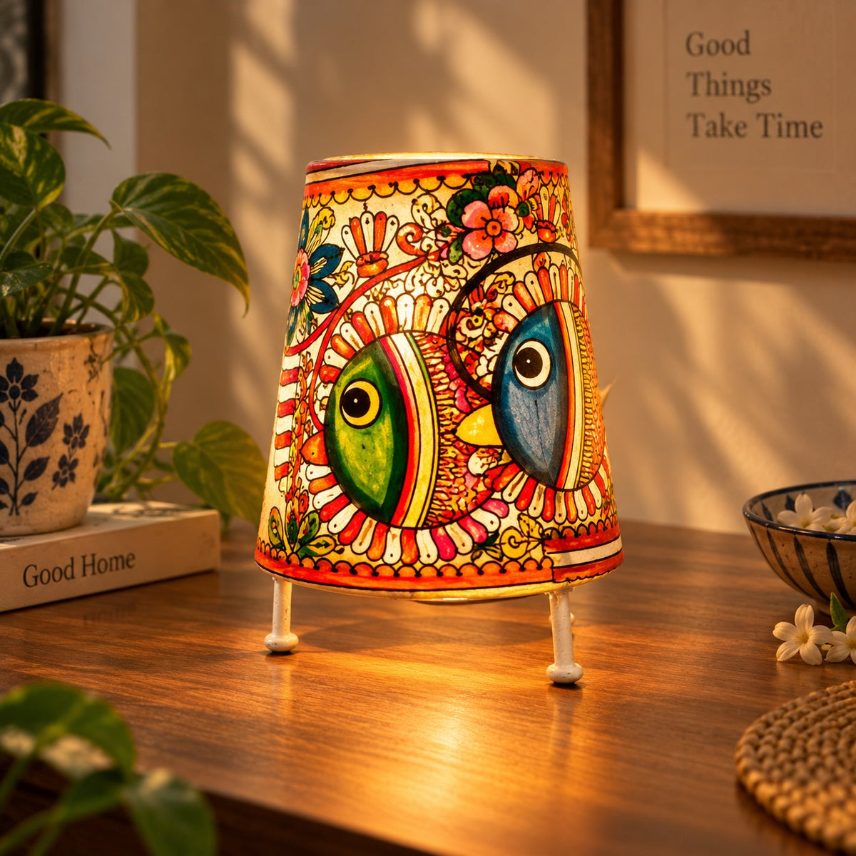 Leather Lamp – Fish