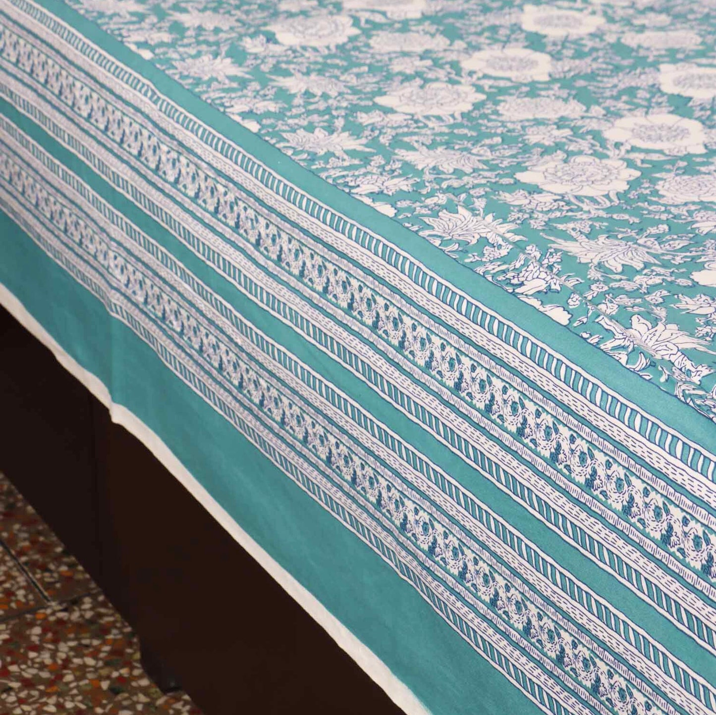 Vasundhara - Flat I Fitted Bedsheet (108x108 Inches)