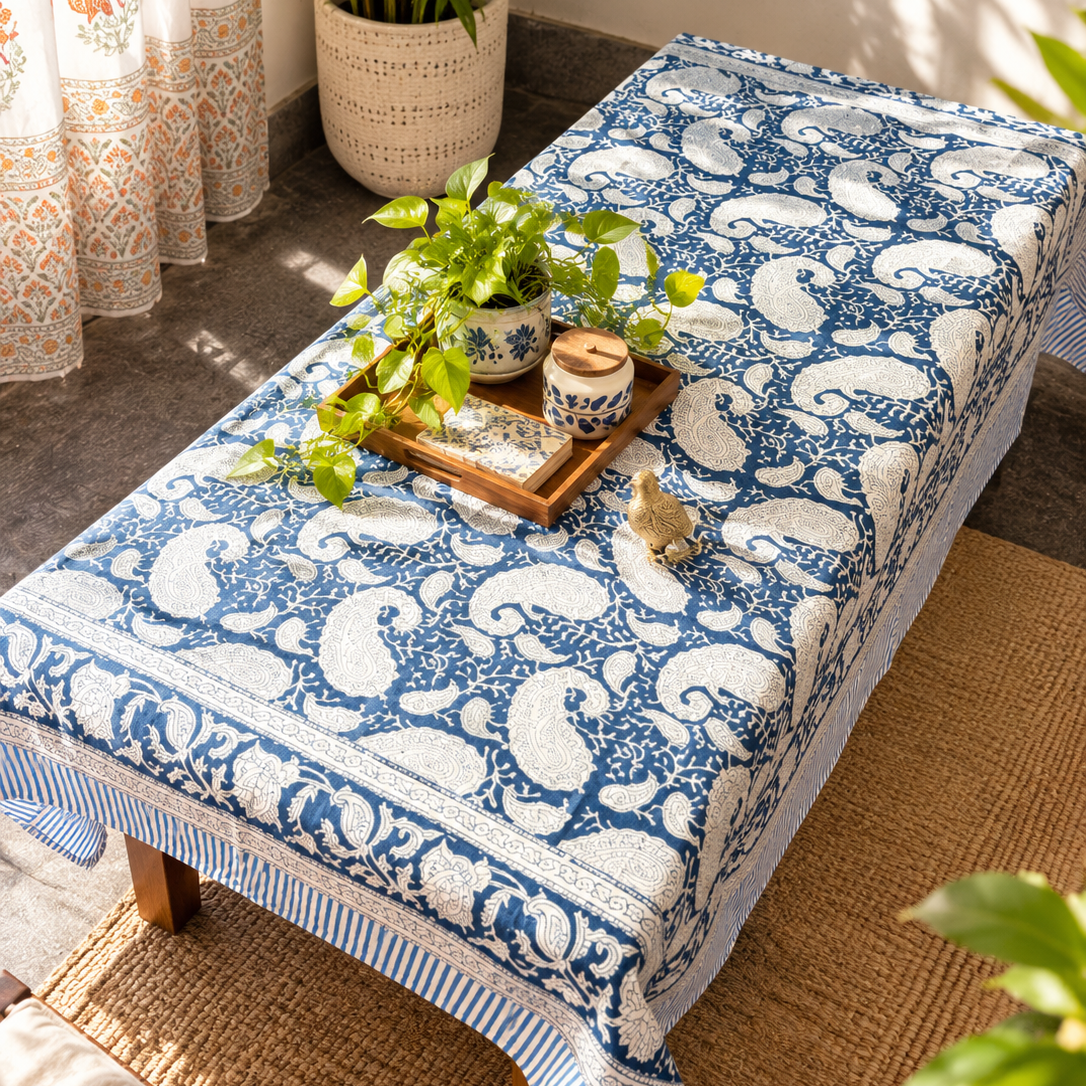 Neel Kamal - Hand Block Printed Center Table Cover