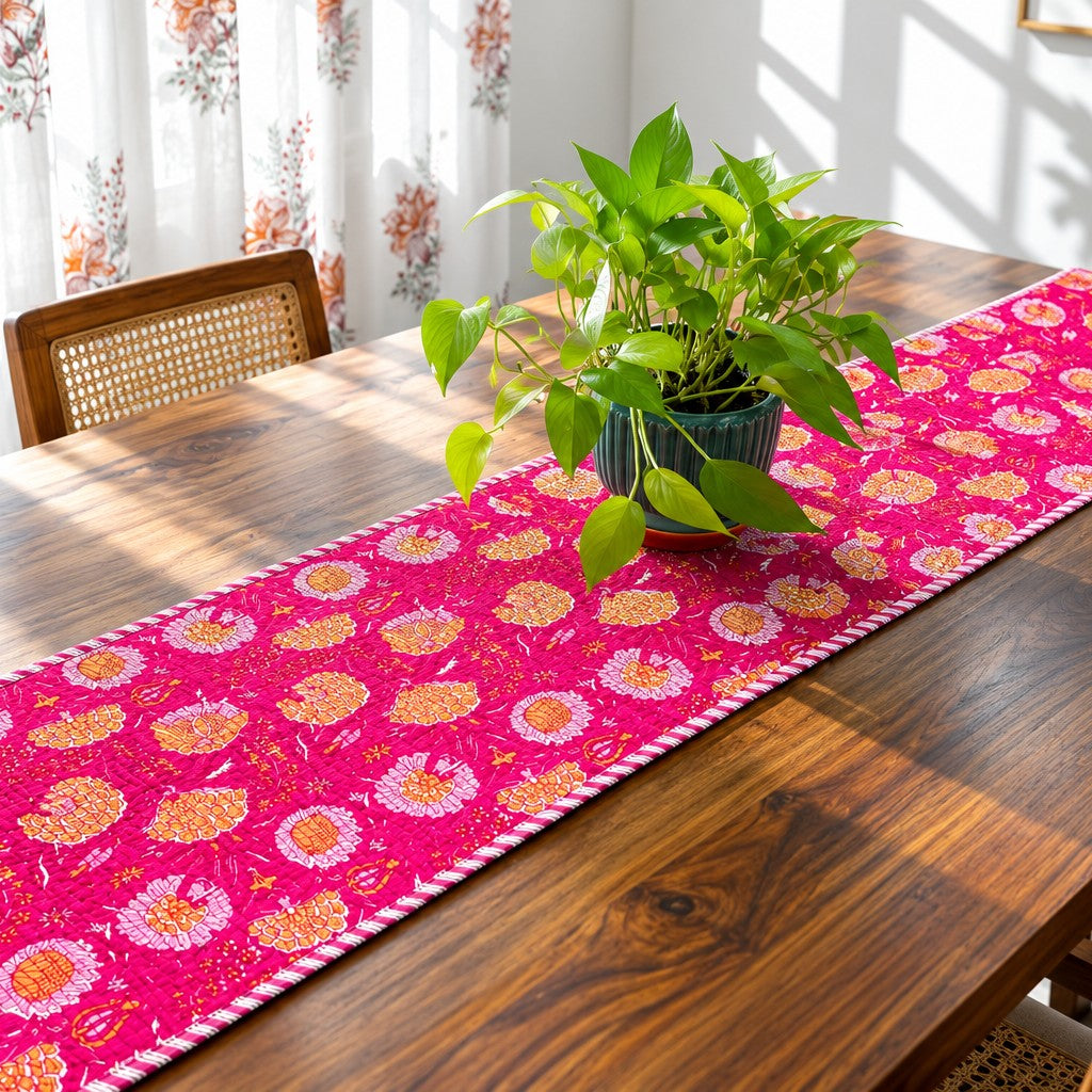 Gulab Jal - Quilted Table Runner