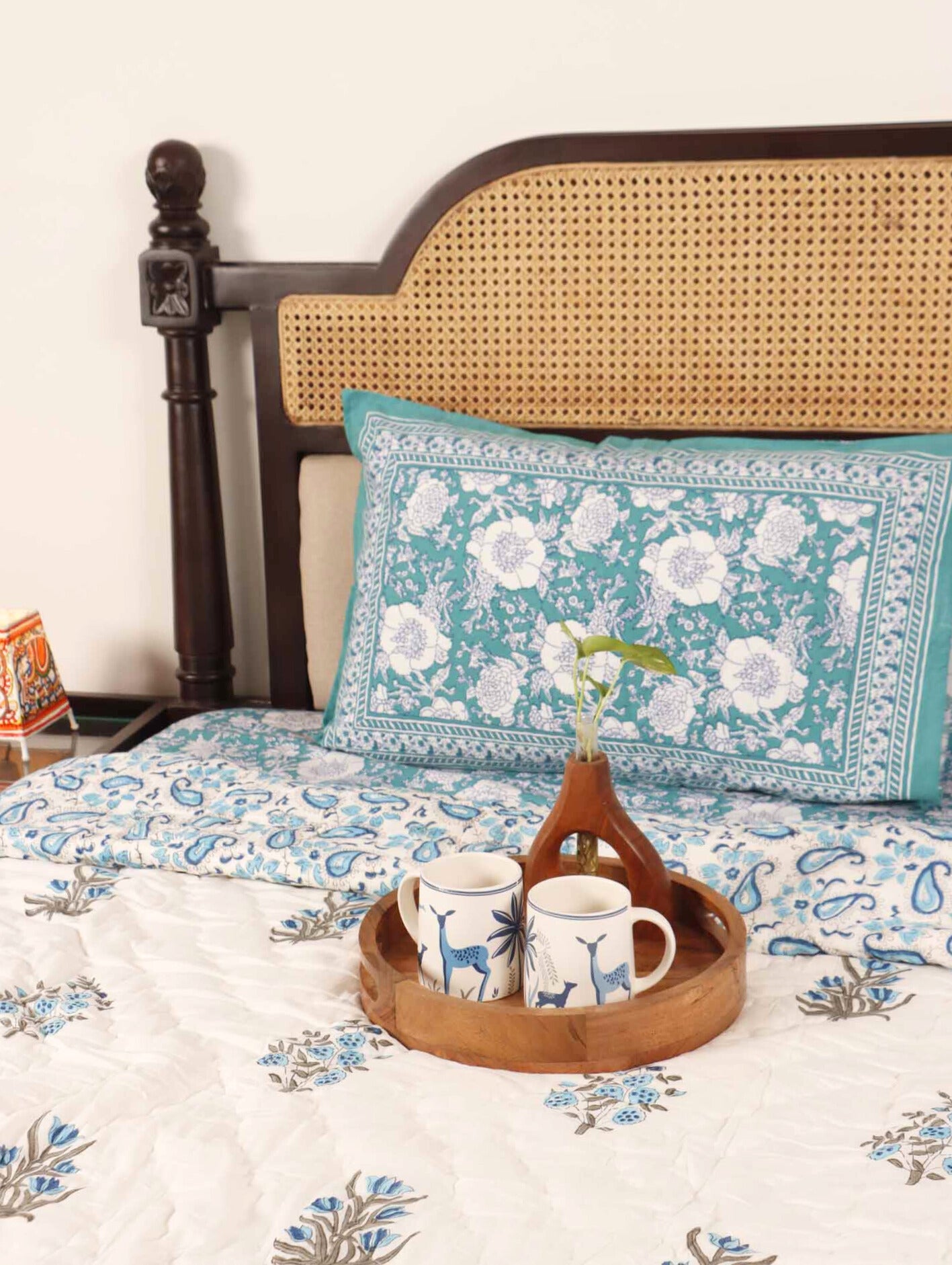 Neer - Hand Block Single Bed Quilt