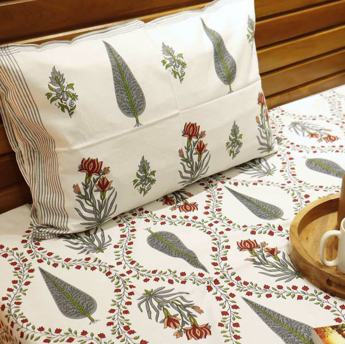 Khushamadeed - Single Bed Bedsheet (60x90 Inches)