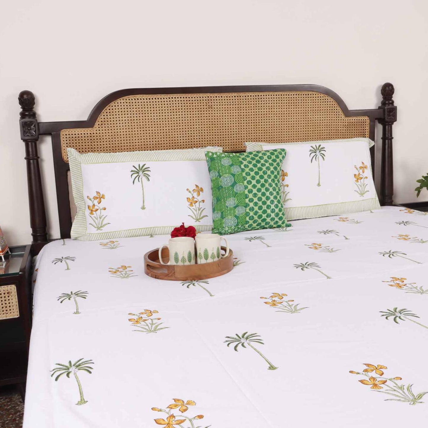 Miraya - Hand block Bedsheet (108x108 Inches)