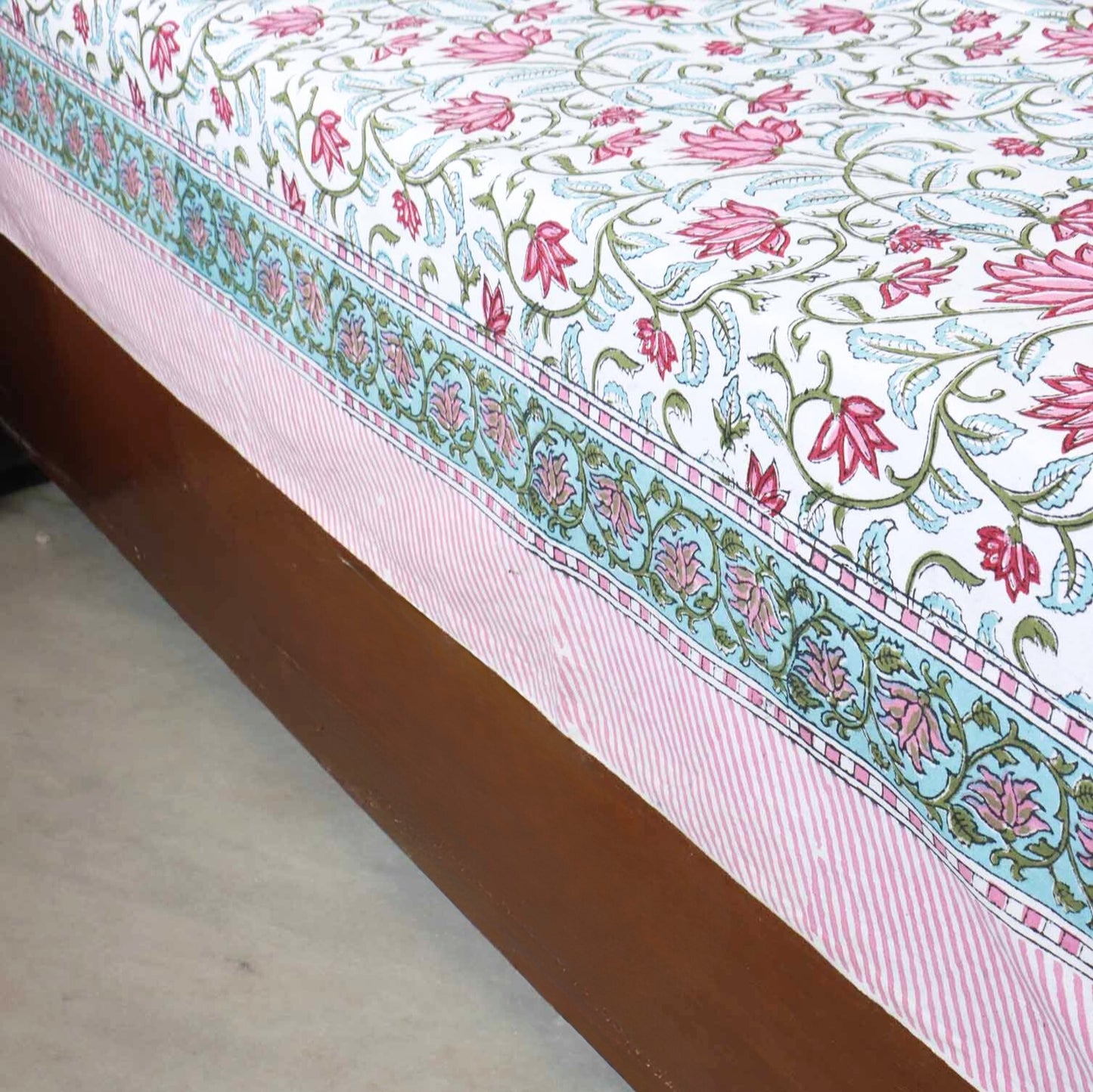 Pakeezah - Hand block Bedsheet (108x108 Inches and 100x108)