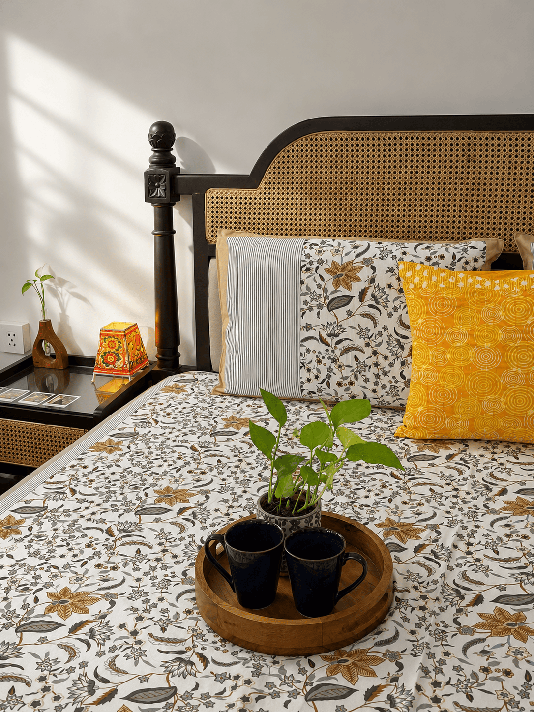 Grey Parkota - Flat I Fitted Bedsheet (90x108 Inches)