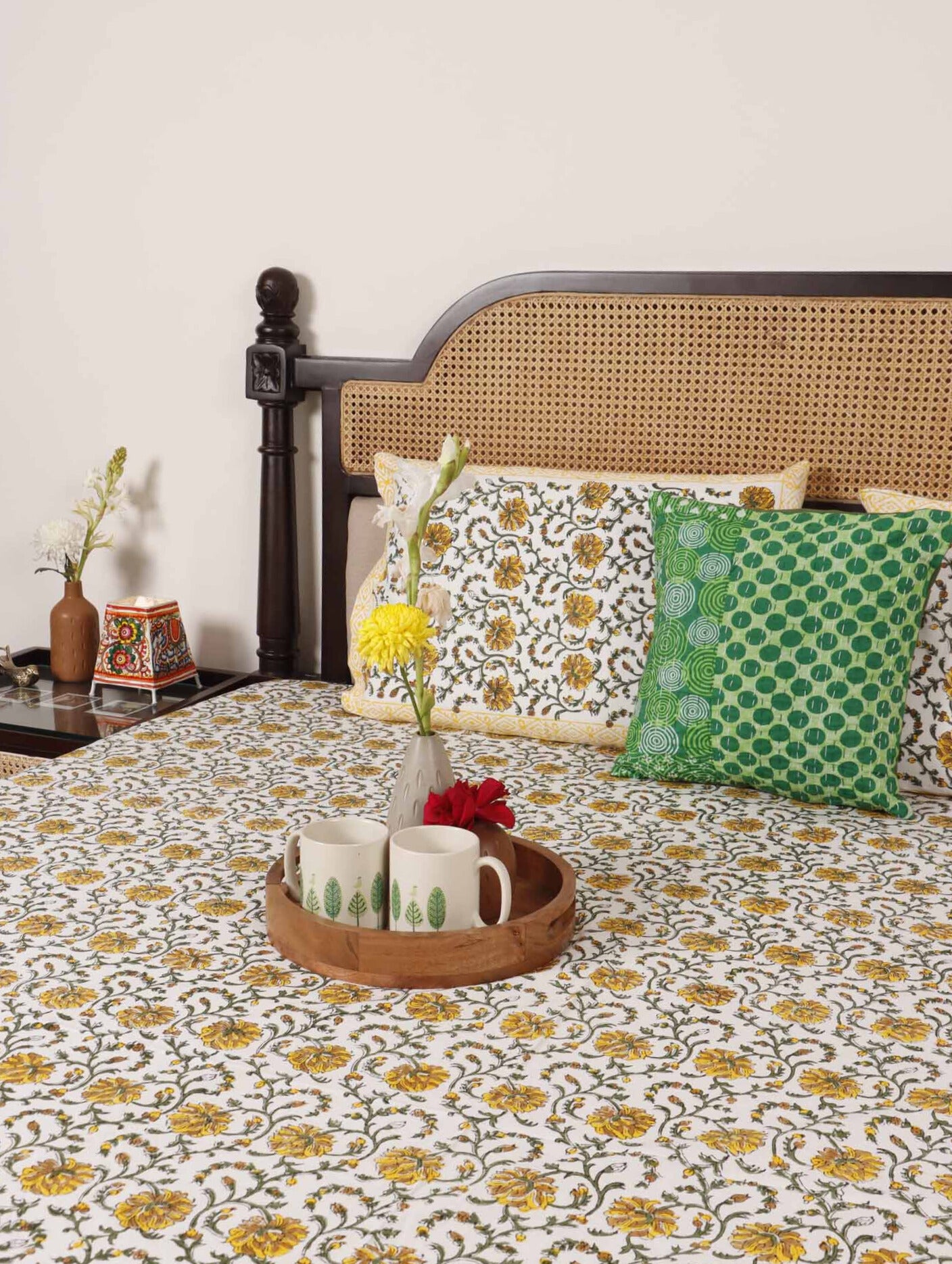 Meera - Handblock Bedsheet ( 90x108 Inches)