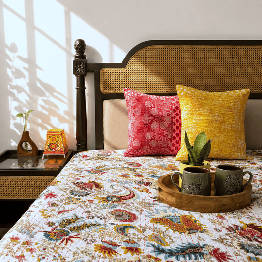 Ujaala- Kantha Stitch Bedcover