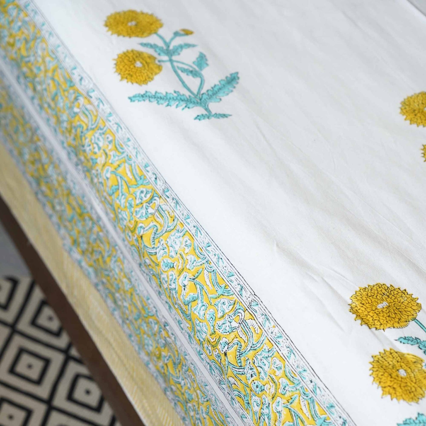 Genda - Handblock Bedsheet (100x108 Inches)