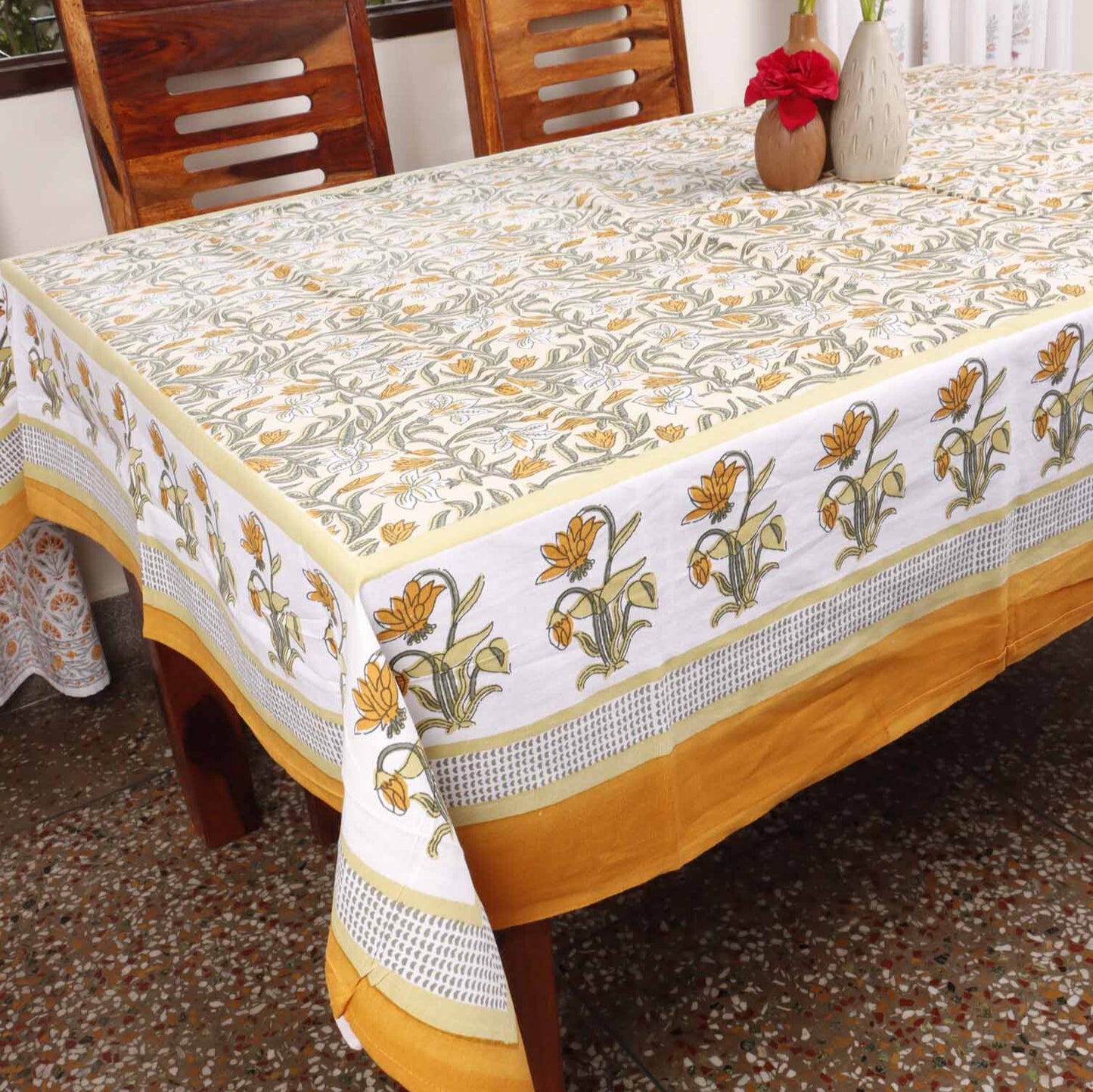 Madhubala - Six seater Dining Table Cover