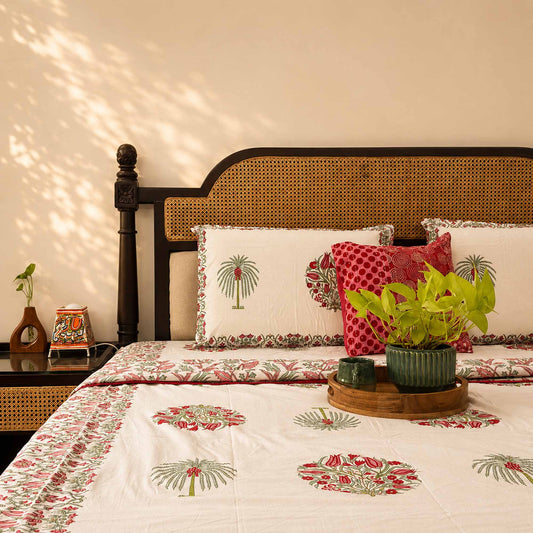 Double Bed Reversible Mul Dohar – Ananta Pink