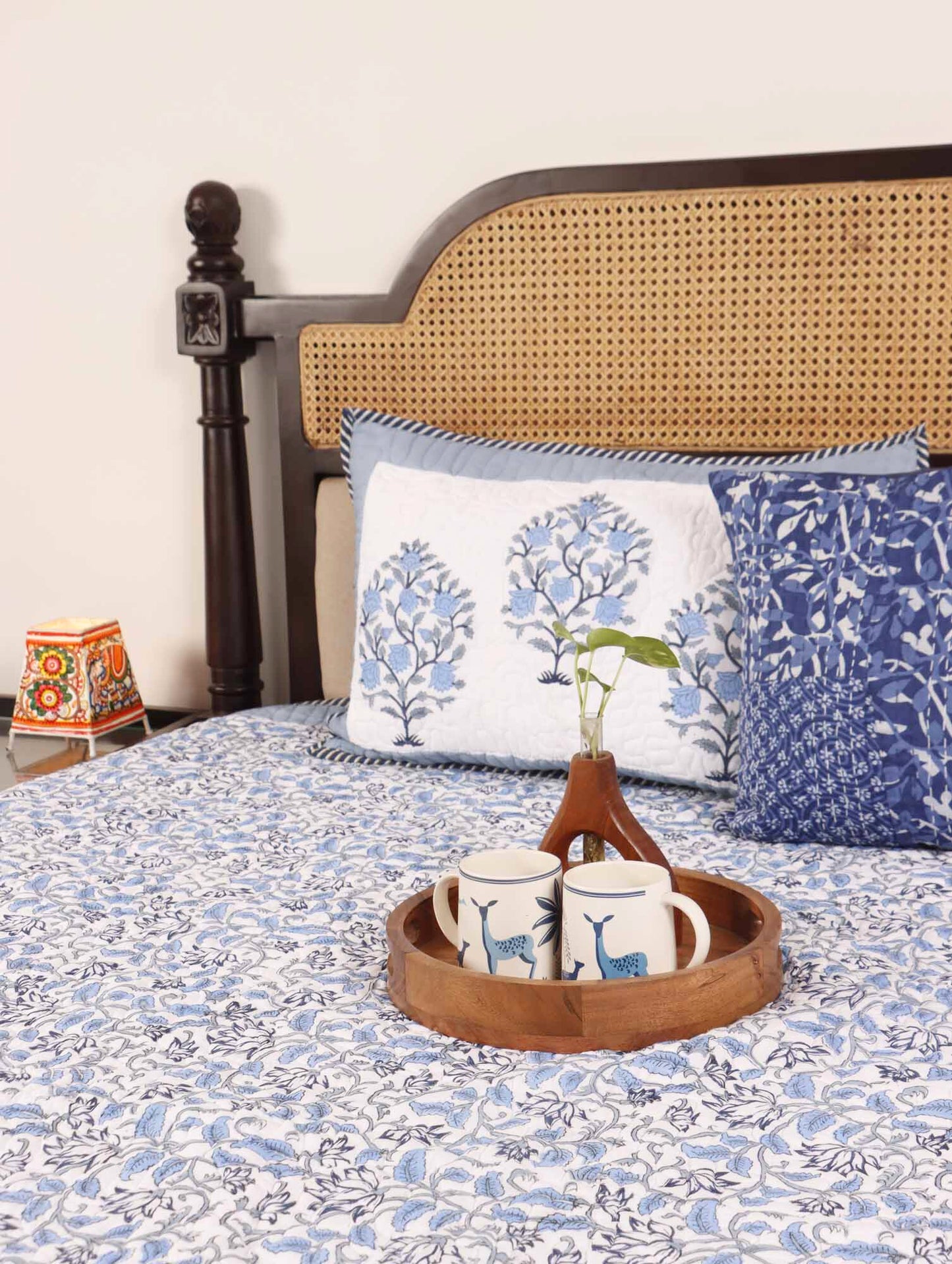 Nirmal - Quilted and Reversible Handblock Bedcover I Comforter