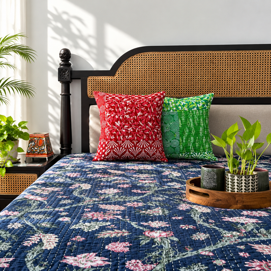 Ambar - Kantha Stitch Bedcover