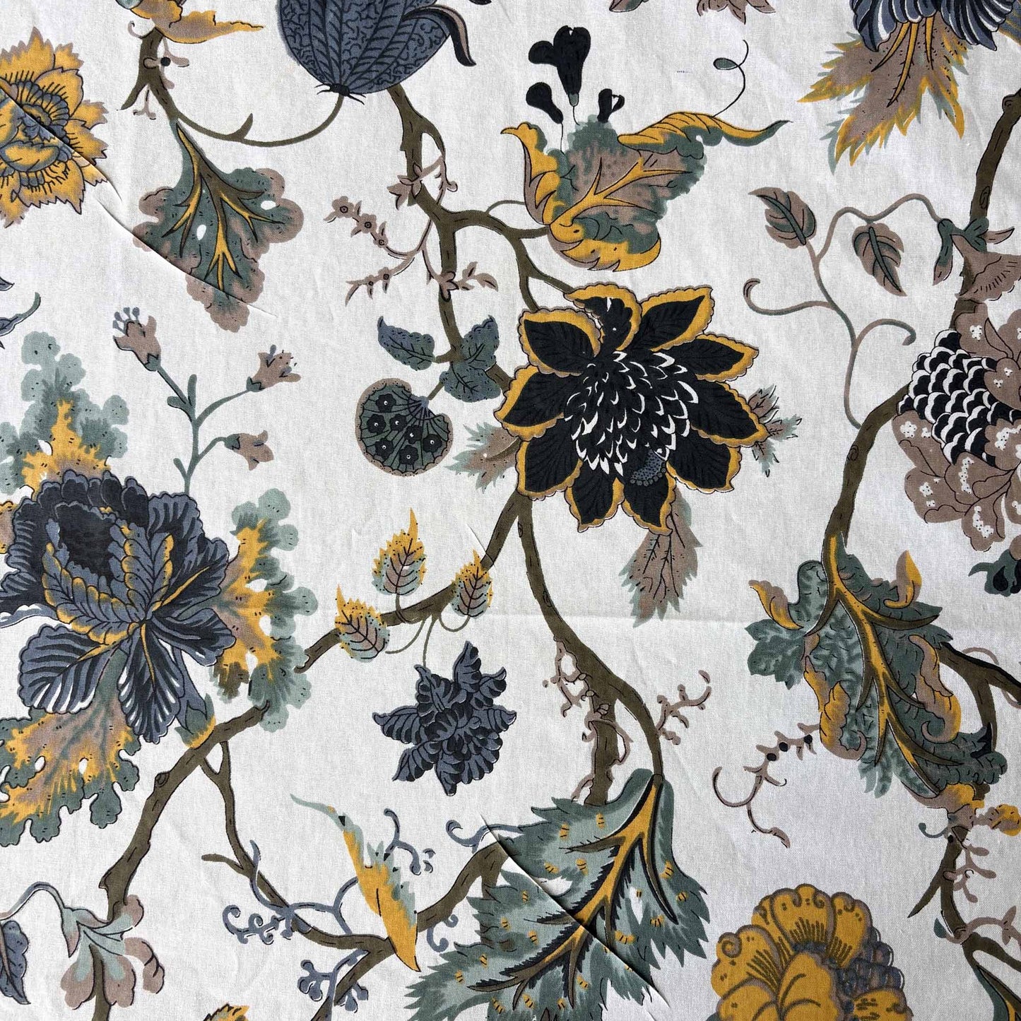 Anokhi Prints - White – Flat I Fitted Bedsheet (108x108 Inches)