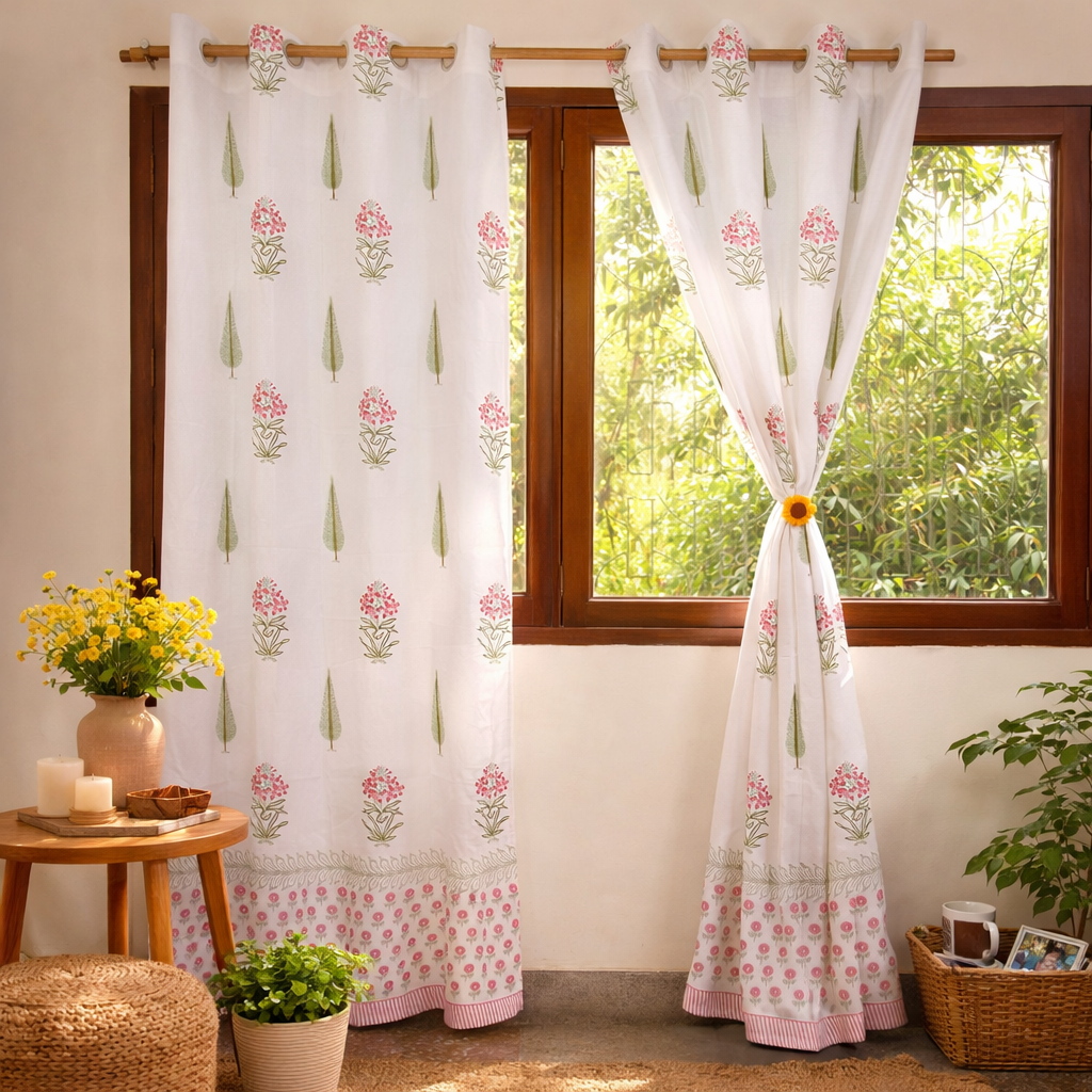 Block Print Curtain - Asmi