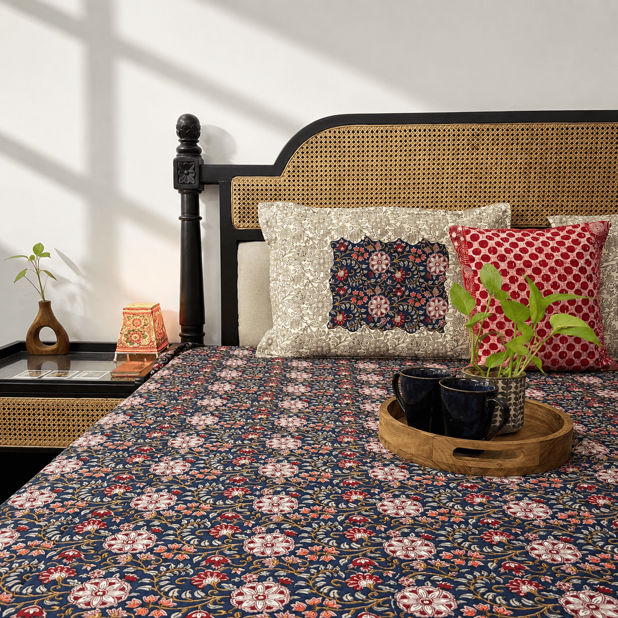 Chartlook Blue - Flat I Fitted Bedsheet (108x108 Inches)