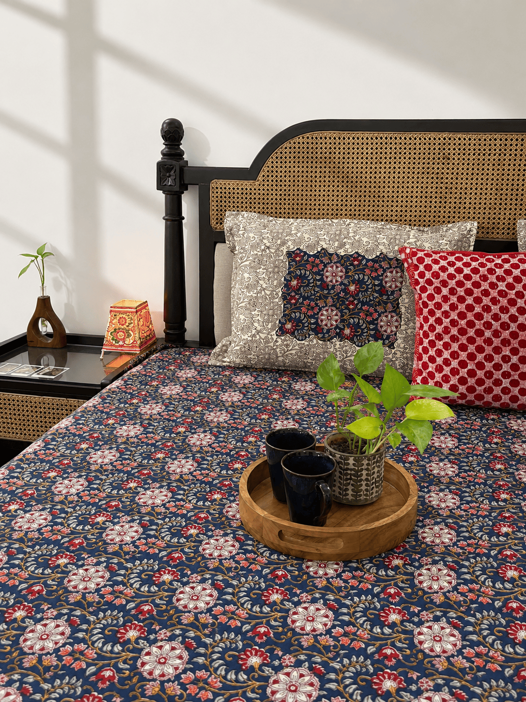 Chartlook Blue - Flat I Fitted Bedsheet (108x108 Inches)