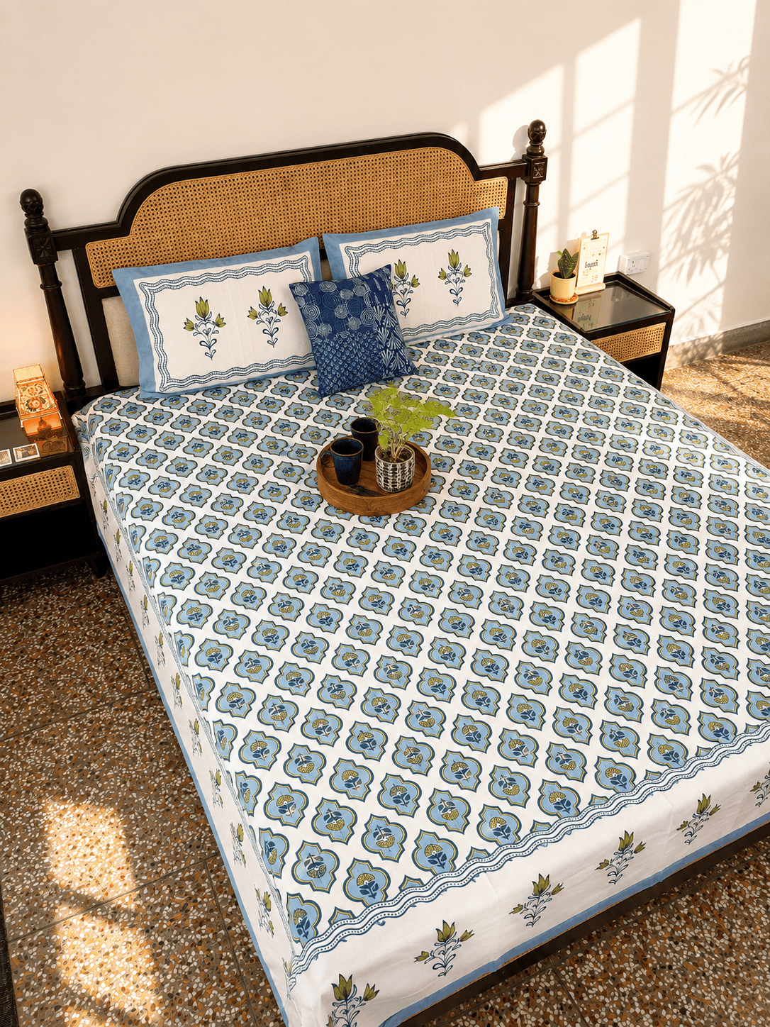 Rangriti - Flat I Fitted Bedsheet (108x108 Inches)