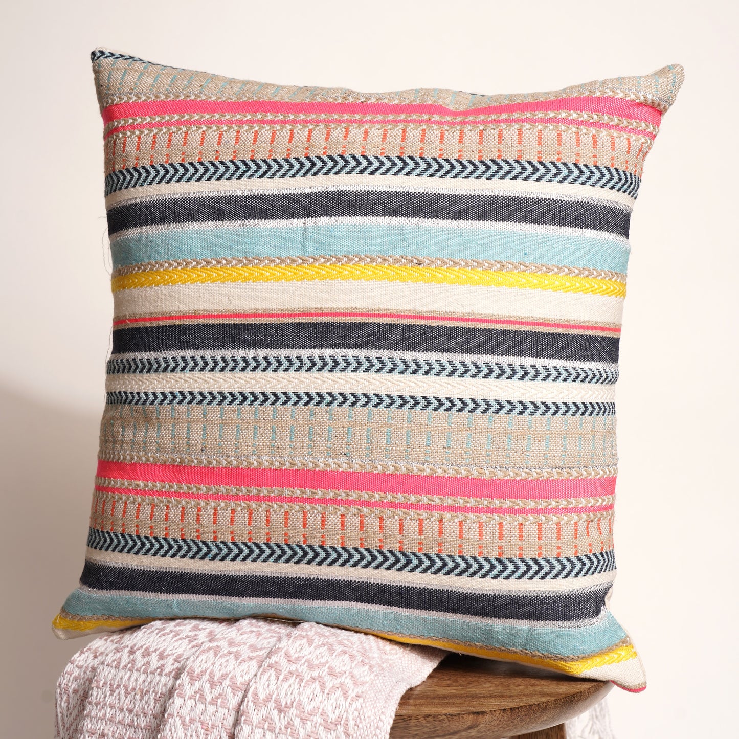 Playful palette - set of 7 Jacquard Cushion Cover