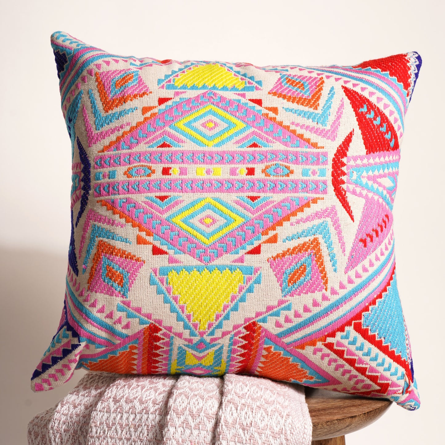 Playful palette - set of 7 Jacquard Cushion Cover