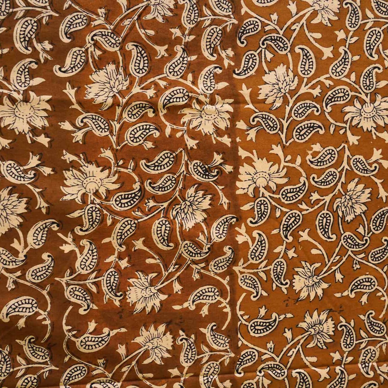 Kalamkari Rust - Flat I Fitted Bedsheet (90x108 Inches)