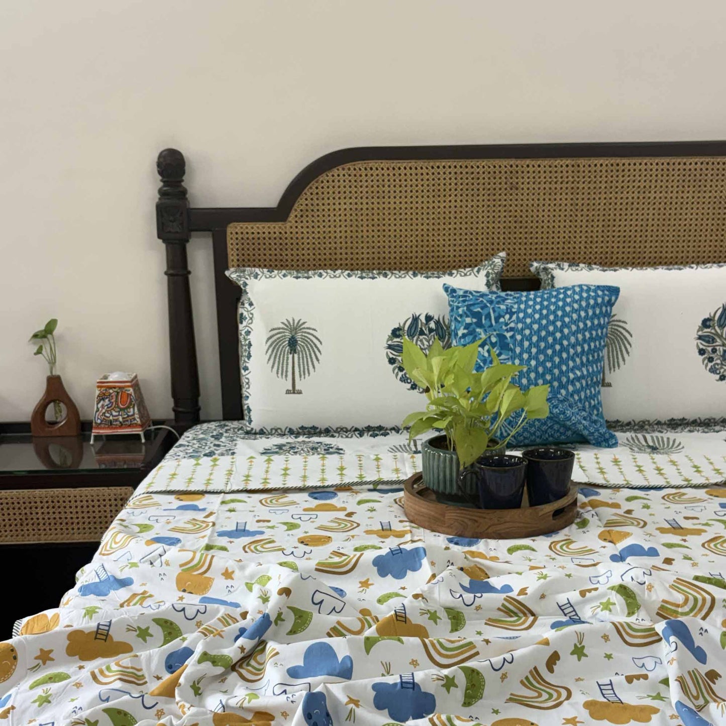 Pair Of Single Bed Dohar - Rainbow