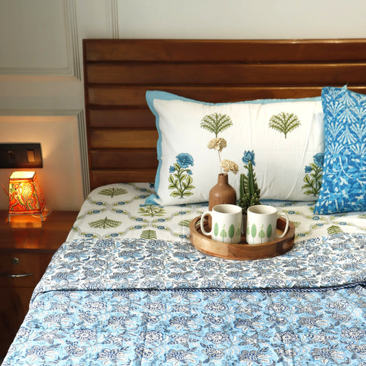 Double Bed Hand Block Print Mul Dohar – Neel Kamal