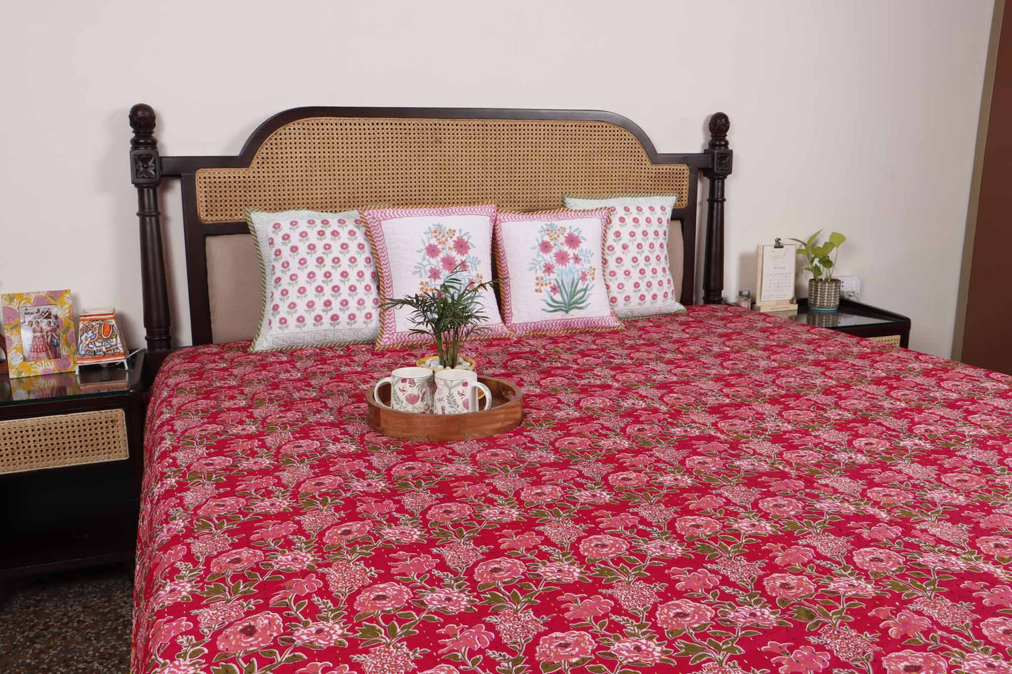 Gulkand - Kantha Stitch Bedcover