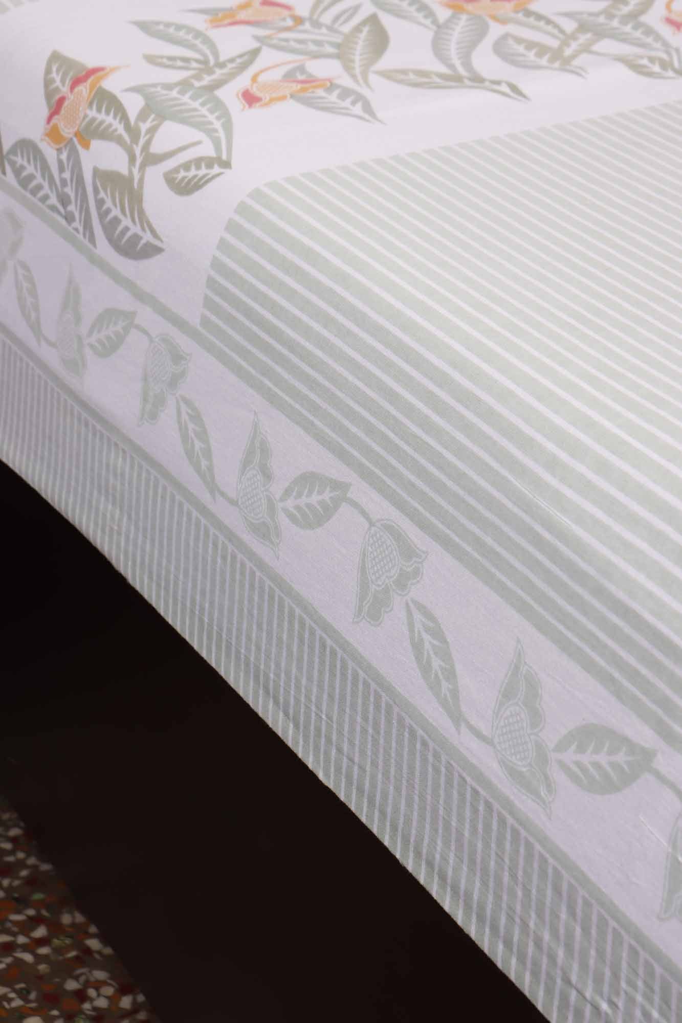 Sadagi Green – Flat I Fitted Bedsheet (90x108 Inches)
