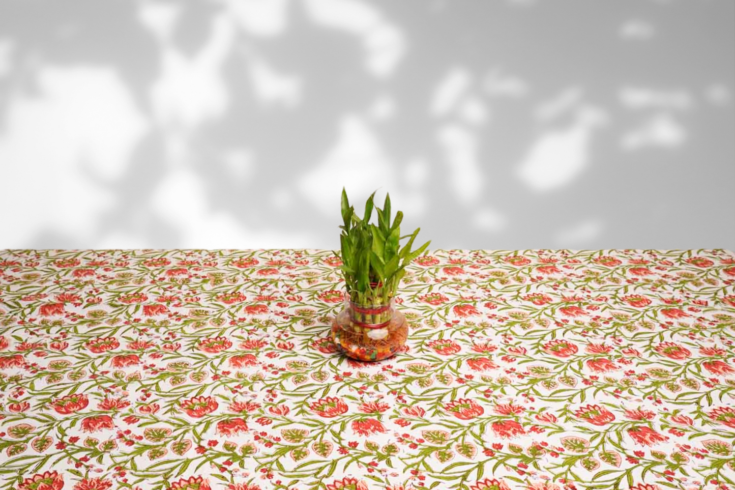 Khushamdeed - Hand Block Six seater Dining table cover