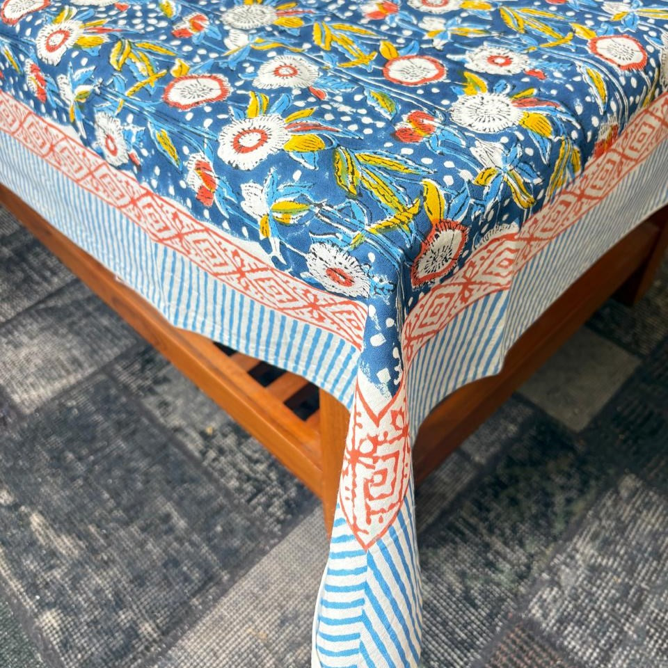 Starry Nights - Hand Block Printed Center Table Cover