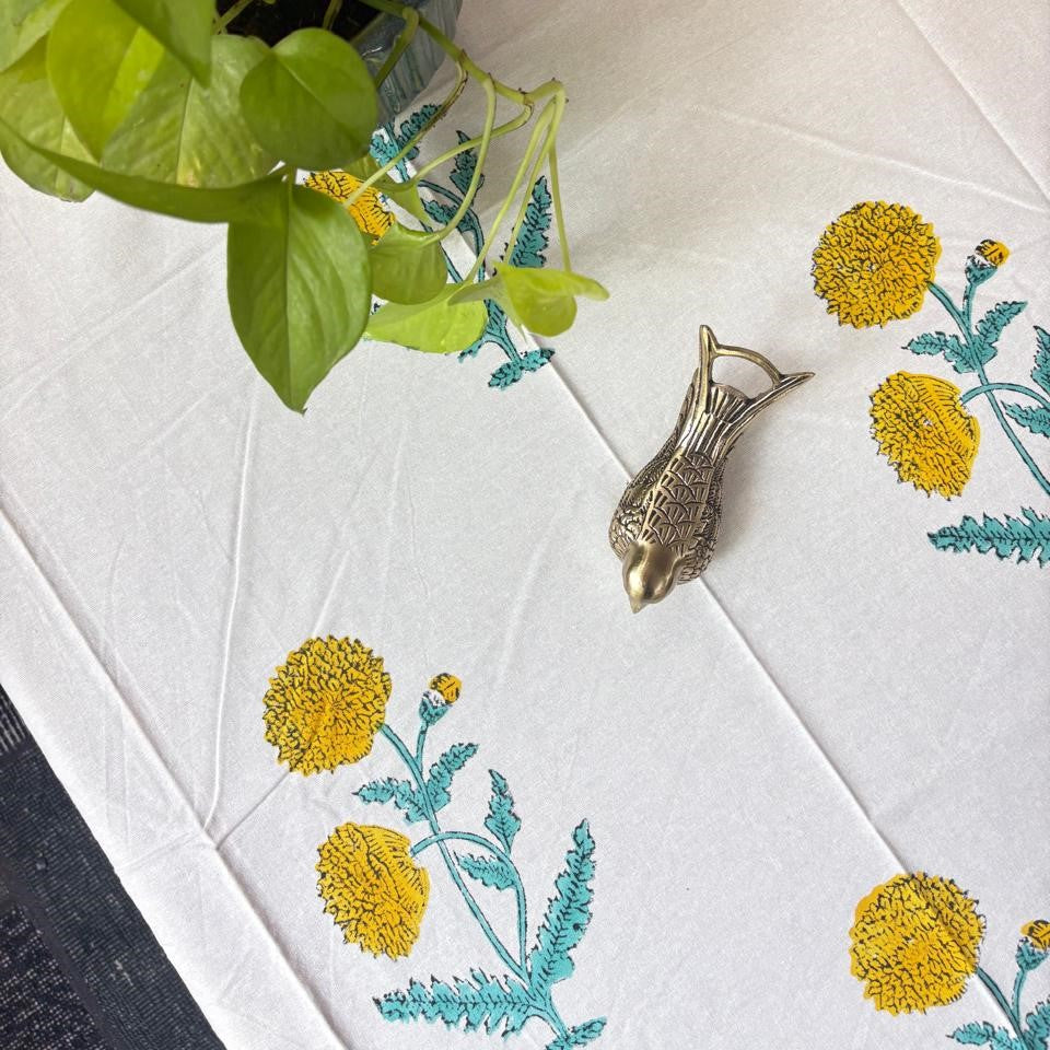 Genda - Hand Block Printed Center Table Cover