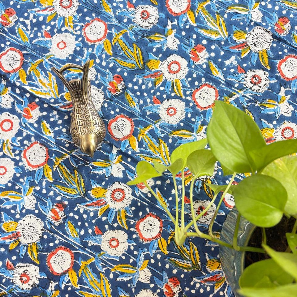 Starry Nights - Hand Block Printed Center Table Cover