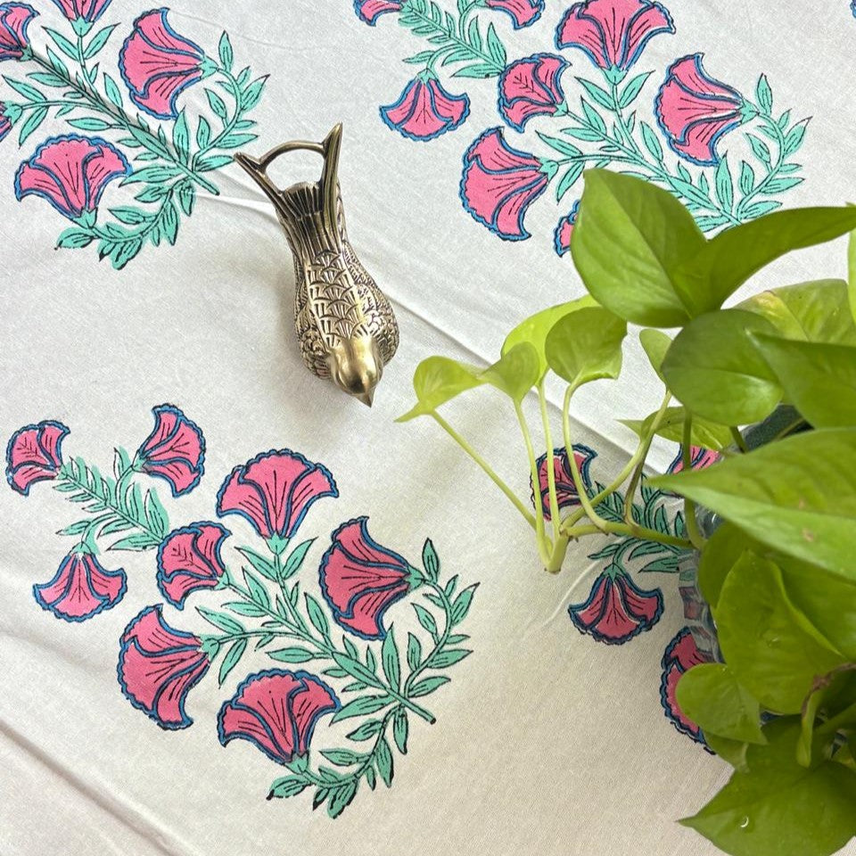 Pankhudi - Hand Block Printed Center Table Cover