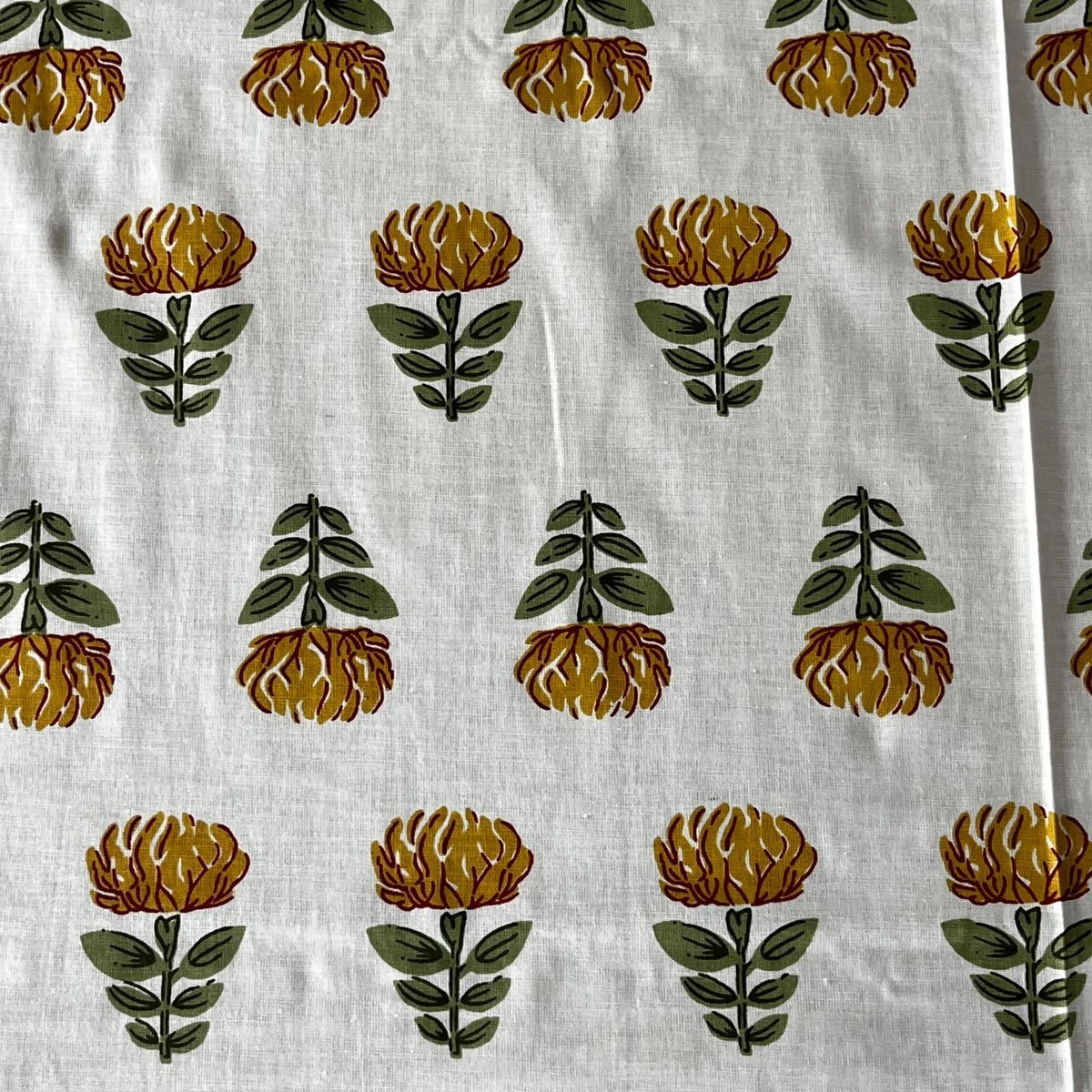 Brown Phool - Single Bed Bedsheet (60x90 Inches)