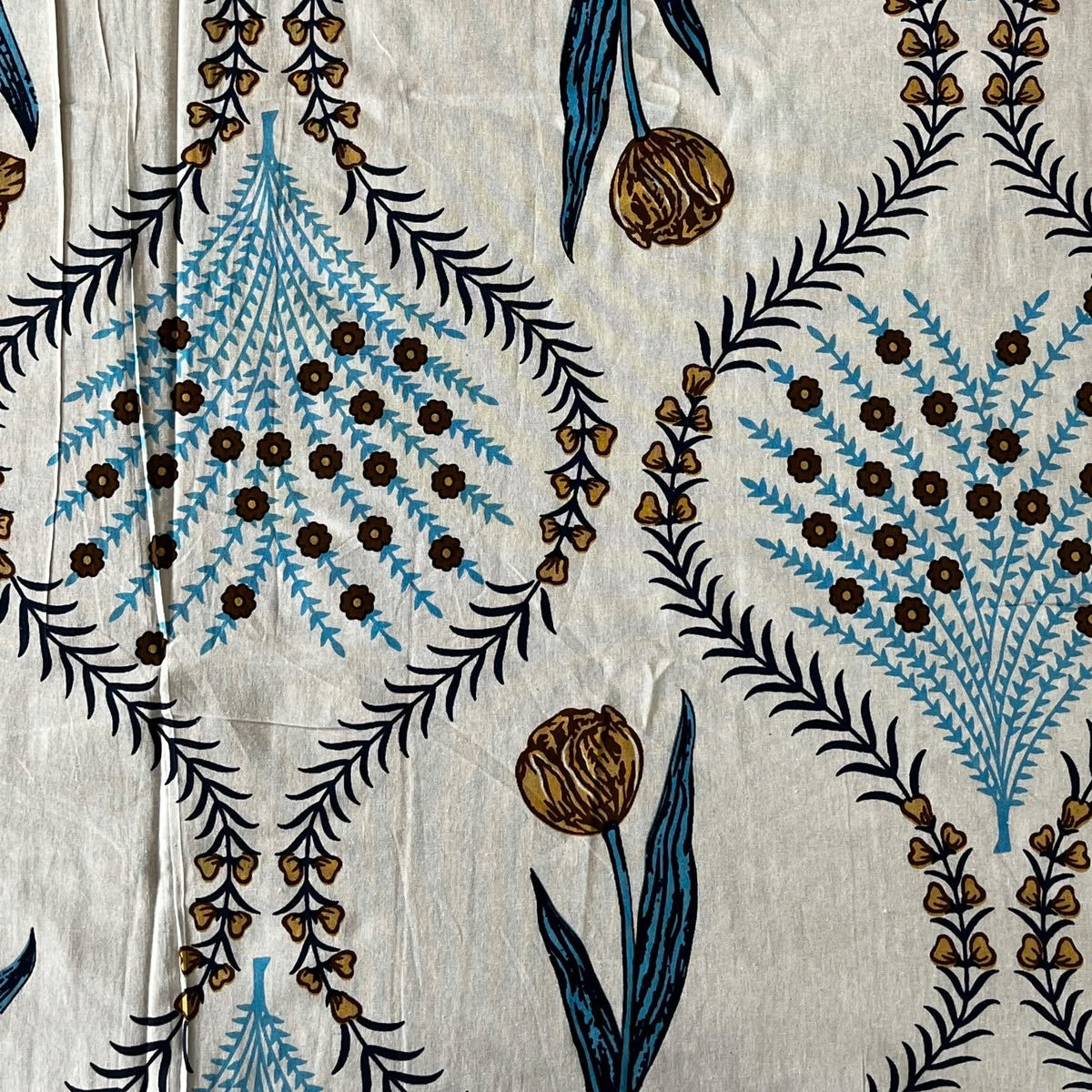 Kyaari Blue - Flat I Fitted Bedsheet (108x108 Inches)