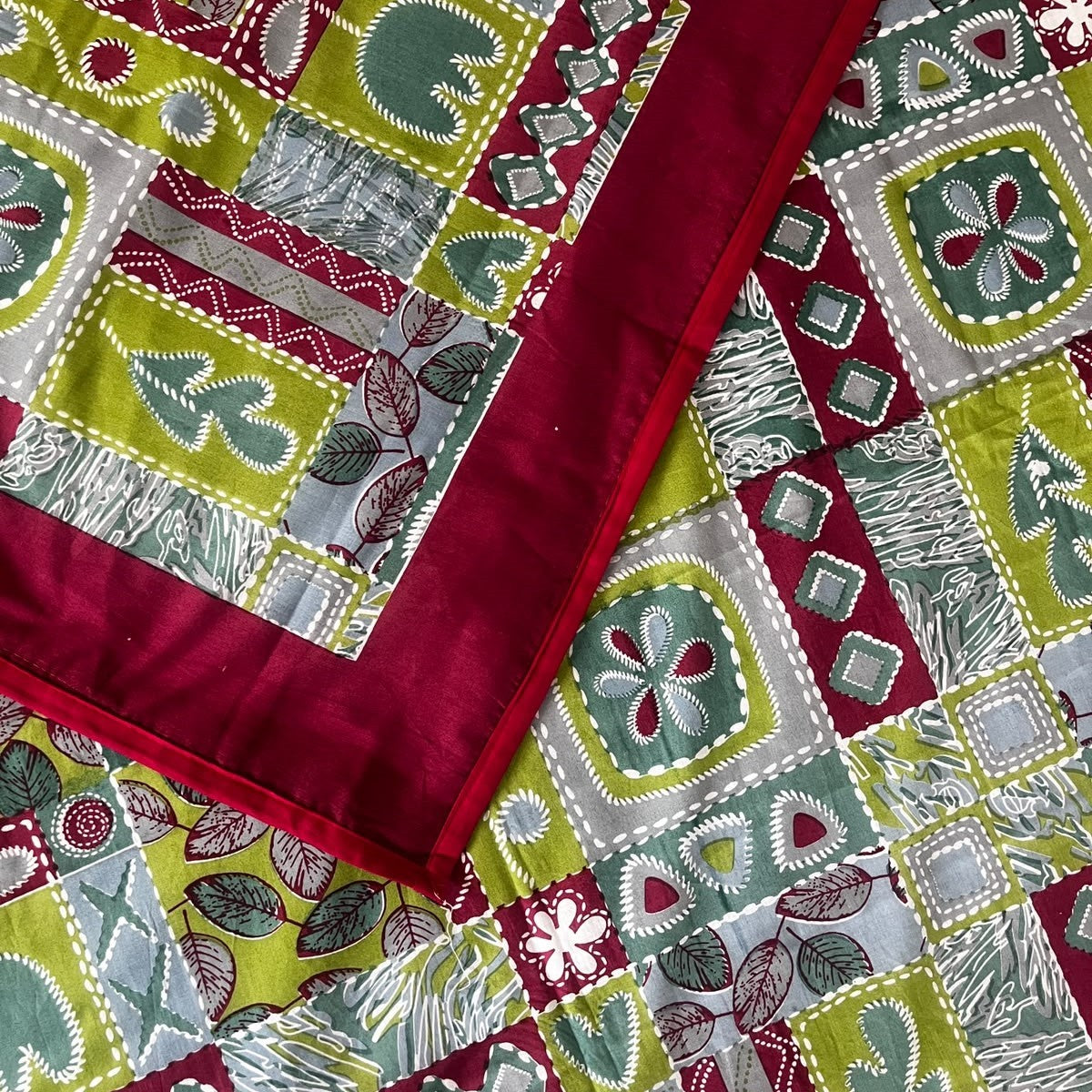Double Bed Reversible Mul Dohar – Abstract Pink