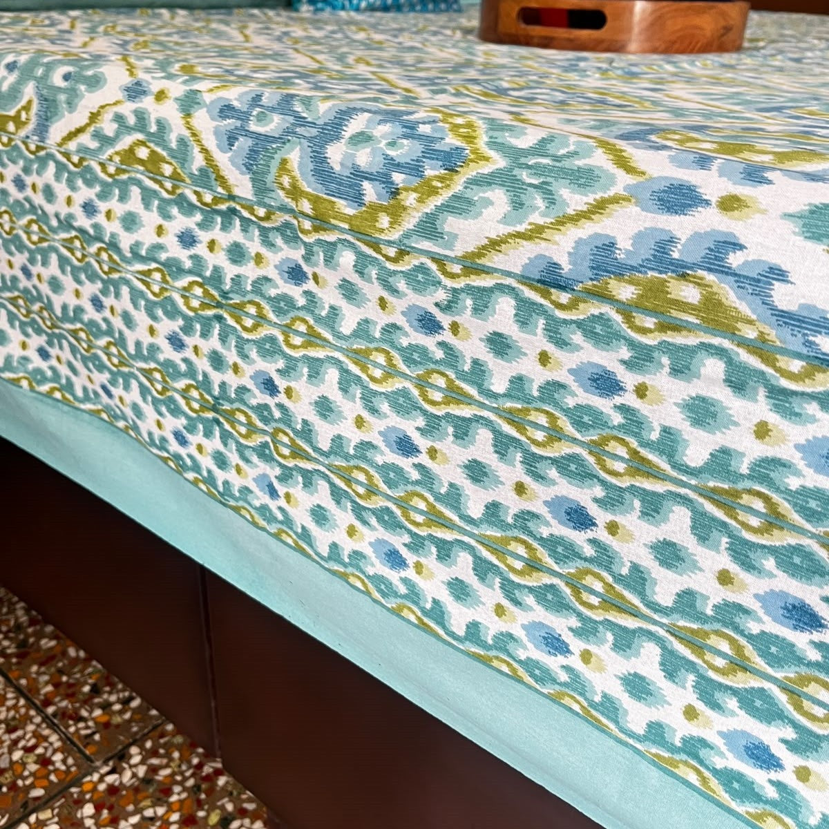 Dohar Bedding Set - Ikkat Blue
