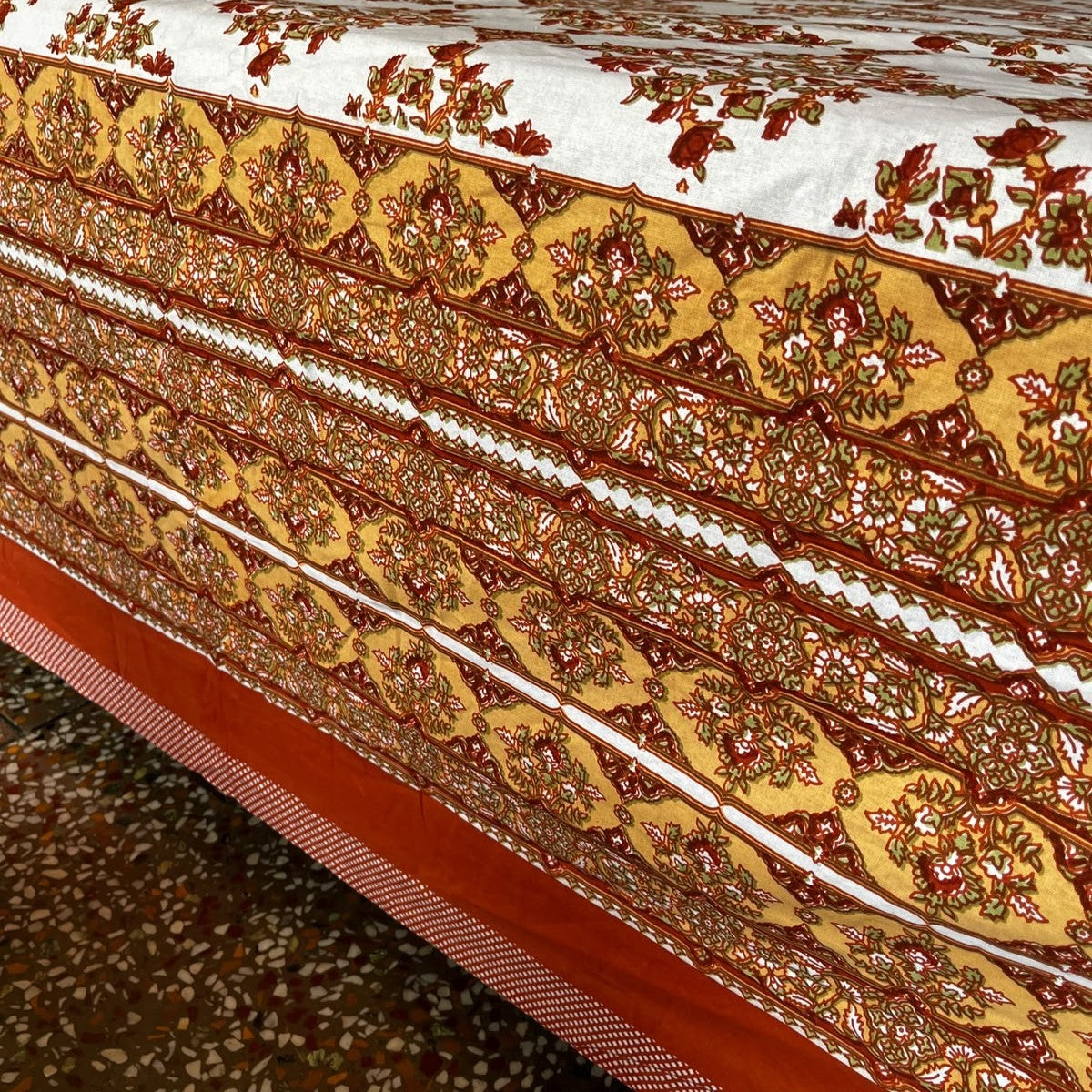 Muskan Orange - (120x120 Inches)