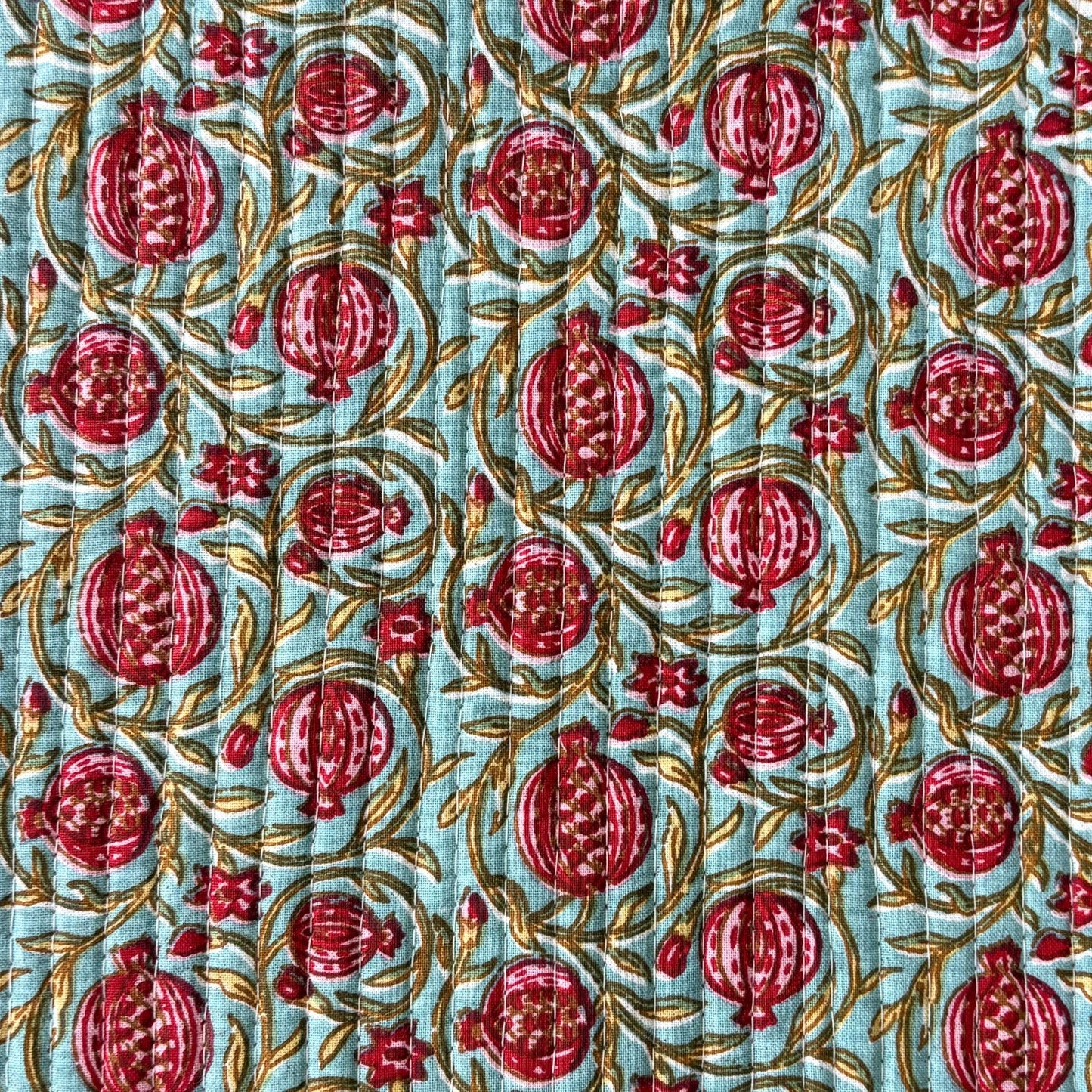 Anaar - Quilted and Reversible Handblock Bedcover I Comforter