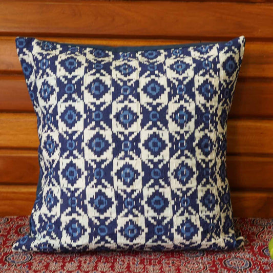Puzzle - Indigo Kantha Stitch Cushion Cover